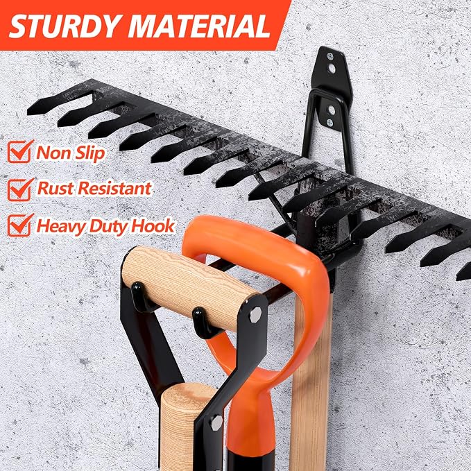 40 Pack Heavy Duty Garage Hooks, Solid Steel Wall Mount Hangers, - Image 4