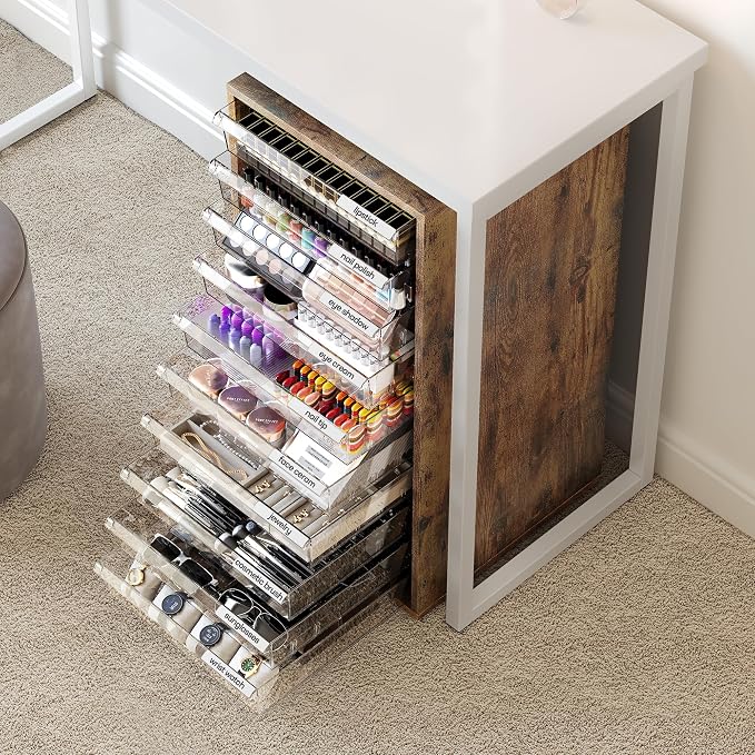 WOPITUES Storage Drawer Cart, Mobile Storage Cabinet, Makeup Storage - Image 9
