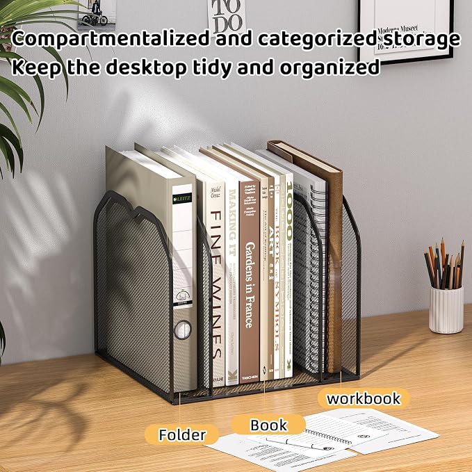 Black 5-Section File Folder Organizer - Image 6