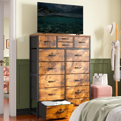 EnHomee 52.2" H Tall Dresser for Bedroom, Vertical Storage Tower, Anti-Tip | - Image 9