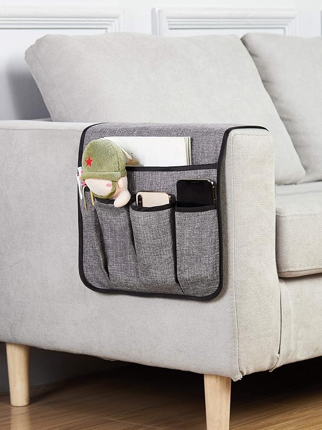 FLYILY Sofa Armrest Organizer Non-Slip Arm Chair Hanging Caddy Remote Control - Image 2