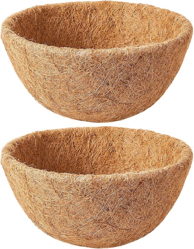 2 Pack 12 Inch Coco Liners for Hanging Baskets by EINYEXW