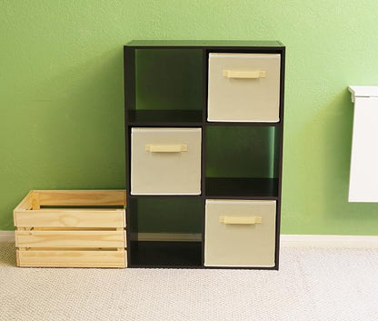 Simple Houseware Foldable Cube Storage Bins, 11-Inch Beige - Image 6