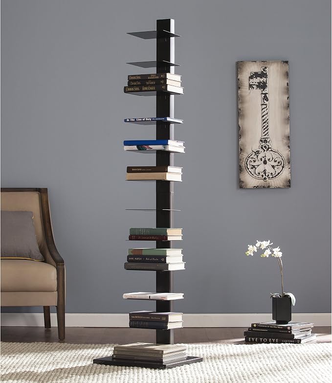 SEI Furniture 12 shelf Metal Spine Book Tower - Image 2