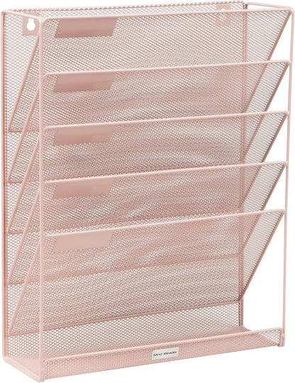 Mind Reader 5-Tier Vertical File Storage, Desktop Organizer, Wall Mount - Image 7