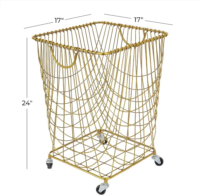 Deco 79 Metal Square Storage Cart - Image 6