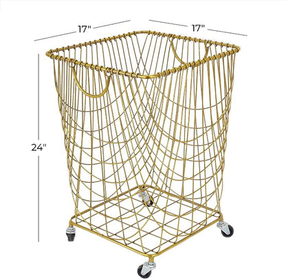 Deco 79 Metal Square Storage Cart - Image 6
