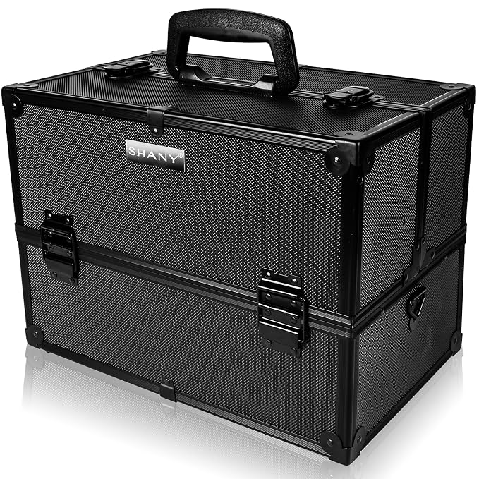 SHANY Essential Pro Makeup Train Case Cosmetic Box Portable Makeup Case - Image 3