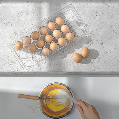 Egg Storage for Refrigerator, Stackable 18 Egg Holder for Fridge, BPA Free - Image 3
