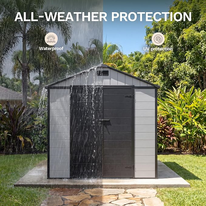 Patiowell 8x10 FT Resin Outdoor Storage Shed - Image 2