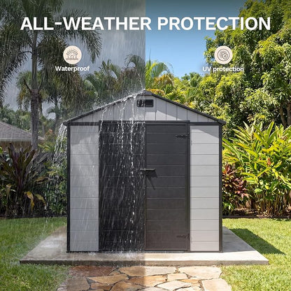 Patiowell 8x10 FT Resin Outdoor Storage Shed - Image 2