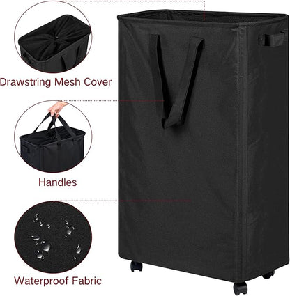 efluky Slim Rolling Laundry Basket - Image 5