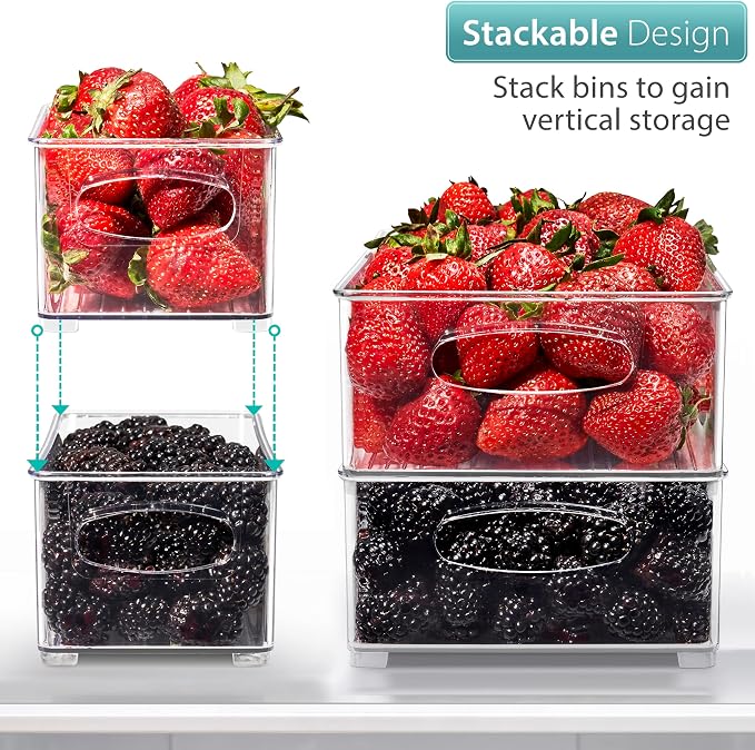 Sorbus Stackable Refrigerator Organizer Bins - Image 3