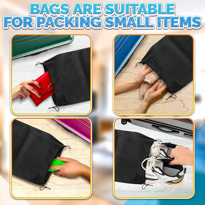 Shoe Bags for Travel, 10 Pack, 11.8"x15.75", Drawstring, Solid | Travel Shoe - Image 5