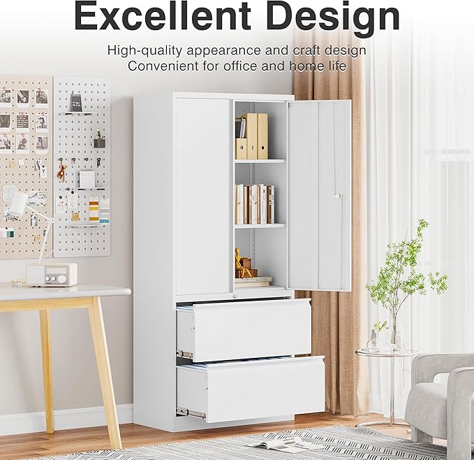 SISESOL Storage Cabinet Metal Display Cabinet - Image 4