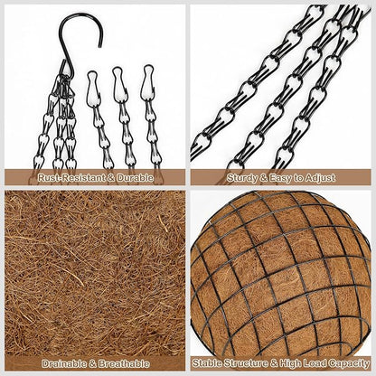 14 Inch Metal Hanging Basket - Image 3