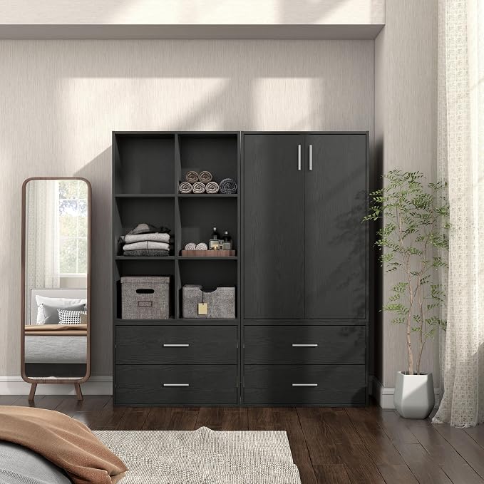 Homes: Inside + Out Apexa 2-Drawer Wooden Stackable Storage Drawers, Small Food - Image 2