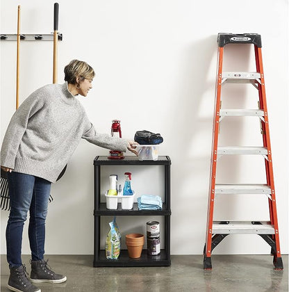 Gracious Living 3 Shelf Fixed Height Light Duty Storage Unit 12 x 24 x 33 - Image 2