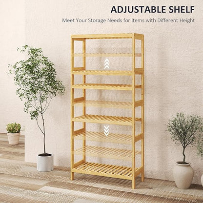 Bamboo Rack, Adjustable Bamboo Shelf, Bathroom Living Room - Image 4