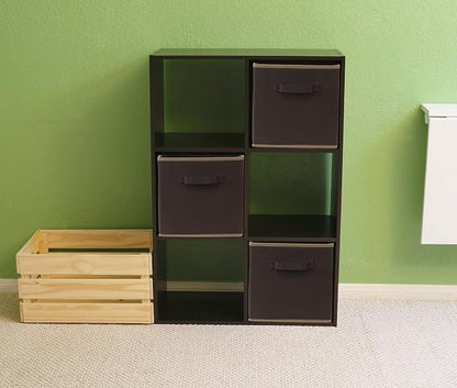 Simple Houseware Foldable Cube Storage Bins, 11-Inch Brown - Image 7