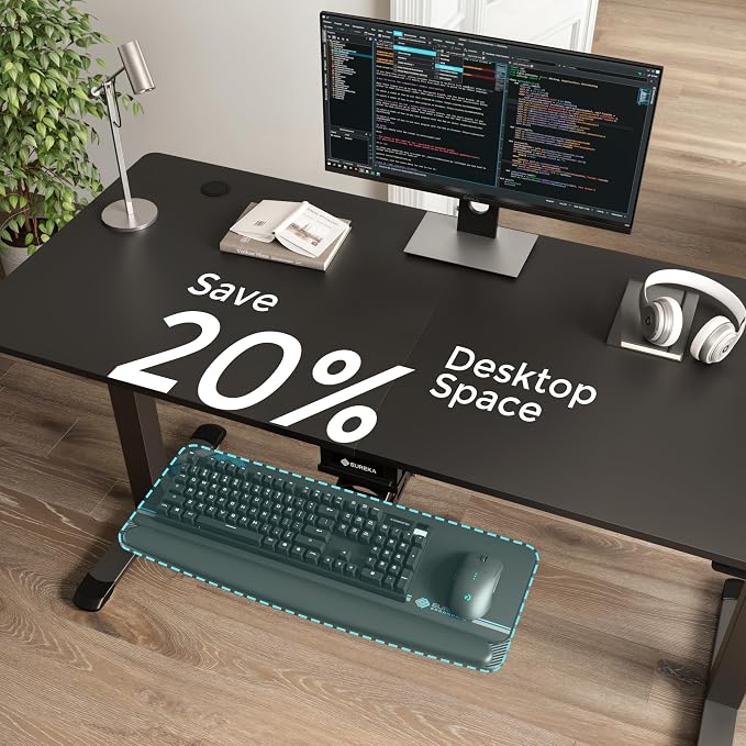 EUREKA ERGONOMIC Keyboard Tray Height Adjustable, Swivel Tilt Computer Keyboard - Image 6