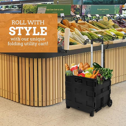 Collapsible Ultra-Slim Pack-N-Roll, 2 Wheel Utility Cart, - Image 7