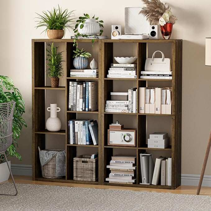 Cube Storage Organizer Bookcase, Decorative 11 inch Open Back Cubical Shelf - Image 5