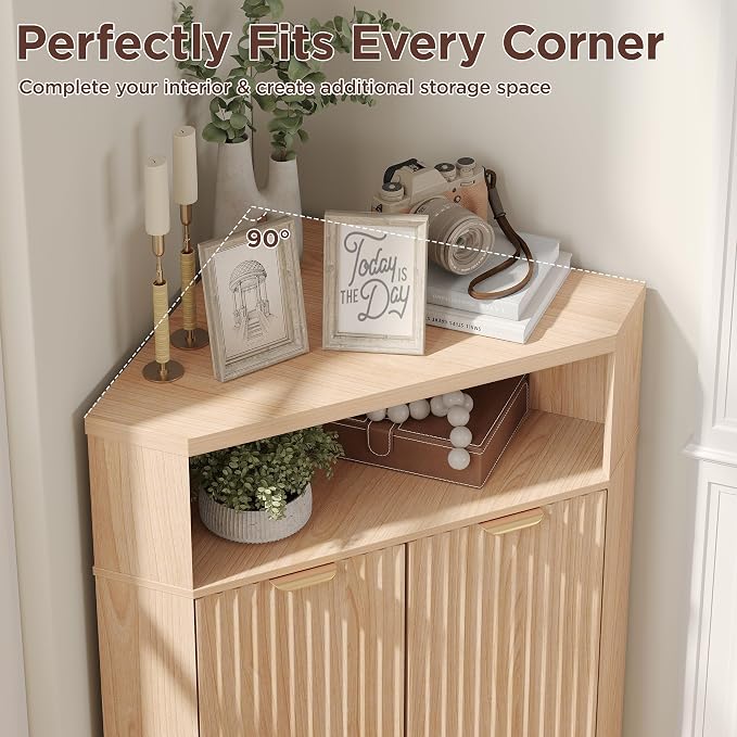 Vabches Corner Cabinet, Corner Bathroom Cabinet - Image 5