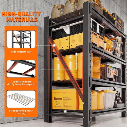 Romorgniz 51.6" W Garage Shelving 3000LBS Heavy Duty Storage Shelves Adjustable - Image 6