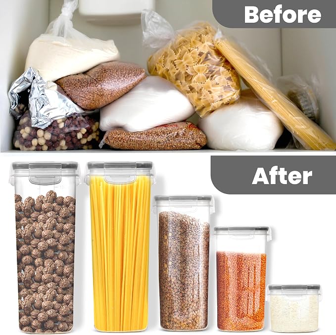 KICHLY Plastic Airtight Food Storage Containers Sets - Image 5