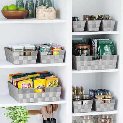 Baskets For Organizing Set Of 9 Grey - Image 6