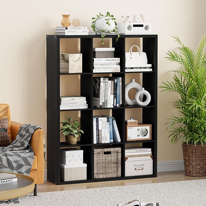 Cube Storage Organizer Bookcase, Decorative 11 inch Open Back Cubical Shelf - Image 2