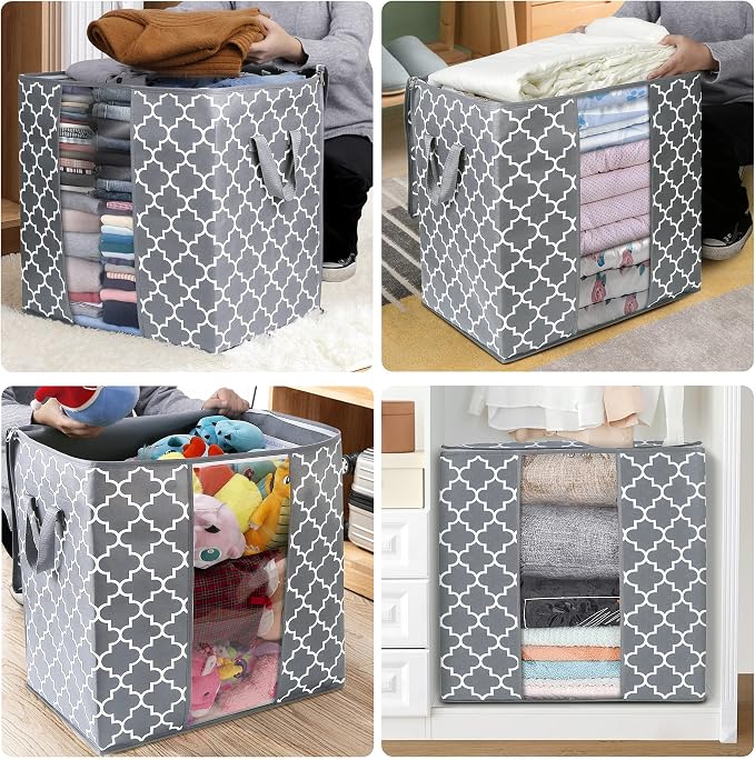 WISELIFE Storage Bags 6 Pack/100L Large Blanket Clothes Organization and - Image 7