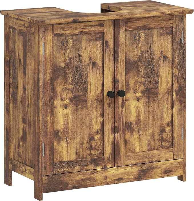 HOMCOM Under Sink Bathroom Cabinet, Pedestal Sink Storage Cabinet by HOMCOM