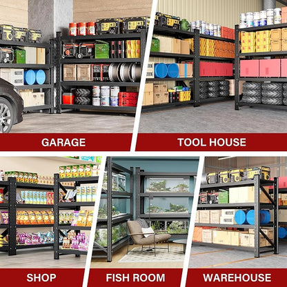 5000LBS Heavy Duty Garage Shelving Units, Metal Garage Shelves, Large Storage - Image 5