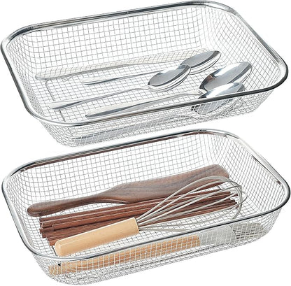 Utensil Drying Rack, 2 Pack Utensils Holder Dishwasher Silverware Basket | by IWNTWY
