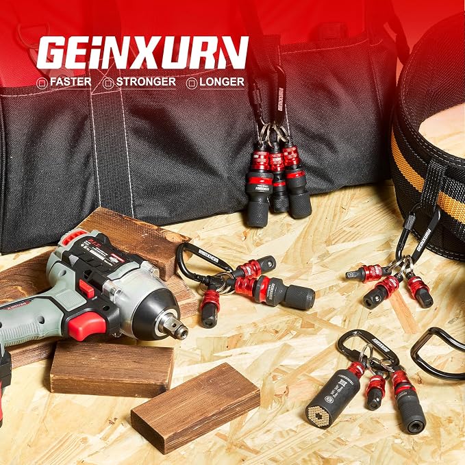 Geinxurn 3Pcs Socket Holder Keychain, 3/8" Drive Quick Release & Quick Change - Image 9