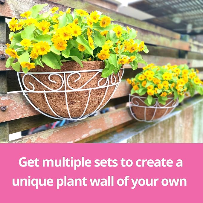 LaLaGreen Wall Mounted Flower Baskets Wall Hanging Planter - Image 6
