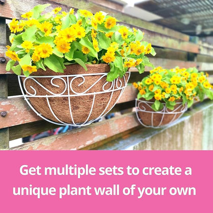 LaLaGreen Wall Mounted Flower Baskets Wall Hanging Planter - Image 6