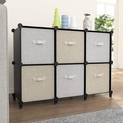 6-Cube Storage Organizer, Closet Organizer Storage Cabinet Shelf Bookcase - Image 6