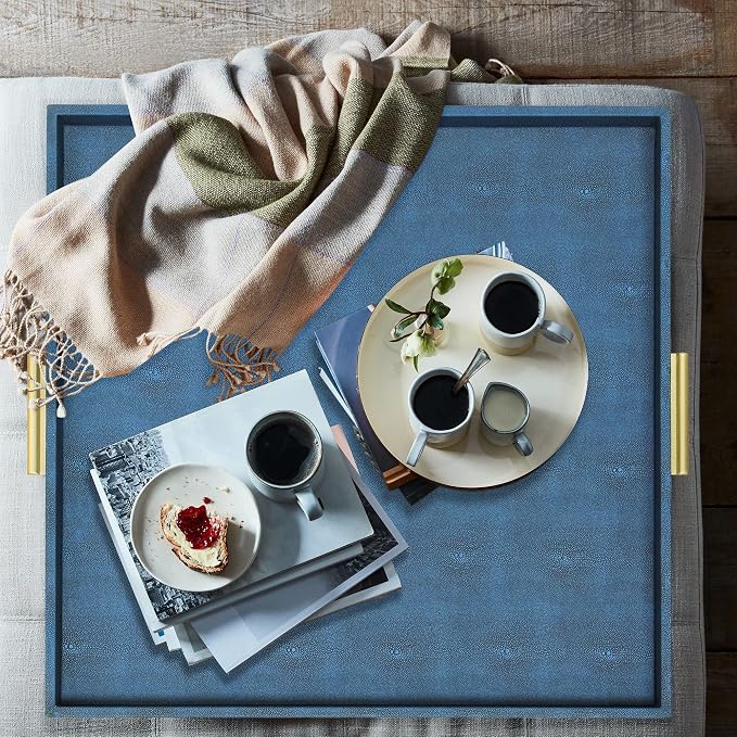 HofferRuffer Elegant Decorative Serving Tray, Coffee Table Serve Tea, Coffee or - Image 6