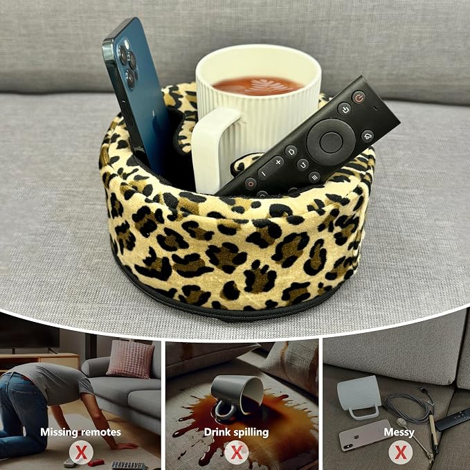 Xchouxer Couch Cup Holder Pillow, Sofa and Bed Organizer Caddy - Image 2