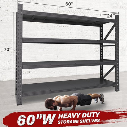 5000LBS Heavy Duty Garage Shelving Units, Metal Garage Shelves, Large Storage - Image 2