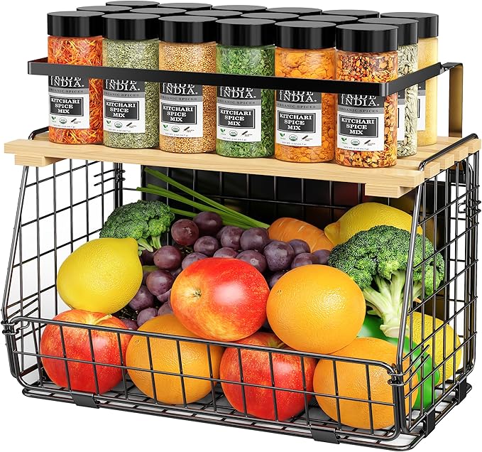 Magnetic Shelf for Fridge: Fruit Potato and Onion Storage Bin by GGIU