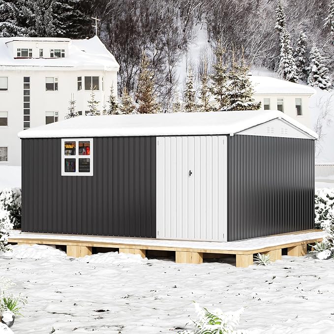 Polar Aurora 12X14 FT Metal Outdoor Storage Sheds - Image 8