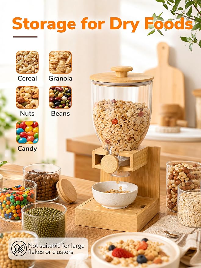 3.5L Large Capacity Cereal Dispenser Countertop, Airtight Cereal Containers - Image 7