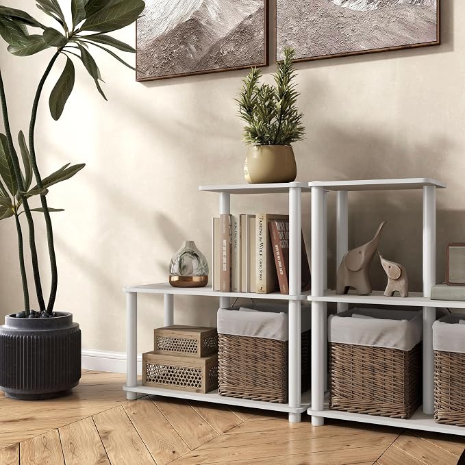 Homes: Inside + Out Apexa Modern 3-Cube Ladder Shelving Units, Collectibles - Image 13