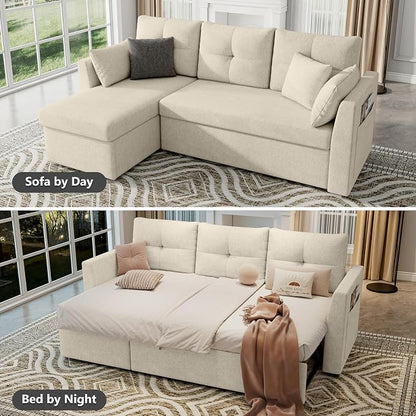 Huatean Home Sleeper Sofa Couch, 2 in 1 Pullout Couch Bed - Image 3