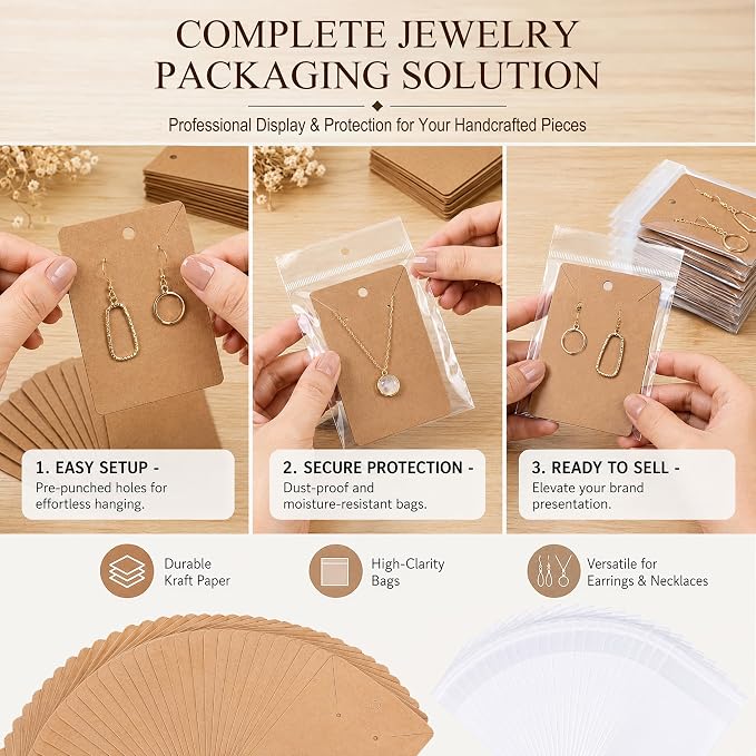 ovsor Works Great 500 Pcs Earring Display Cards - Image 8