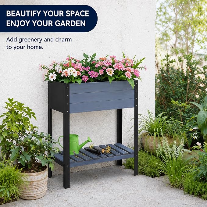 Raised Garden Bed with Metal Legs - Image 6